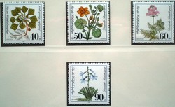 N1108-11 / Germany 1981 public welfare : aquatic plants stamp series postal clearance