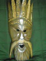 Wall native american mask made of wood