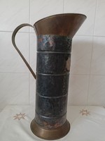 Old, large, metal alloy pitcher, floor vase, umbrella stand HUF 12,900