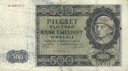 500 Zloty zlotych 1940 Poland