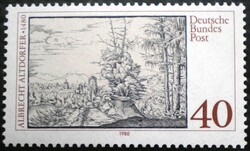 N1067 / Germany 1980 albrecht altdorfer painter stamp post office