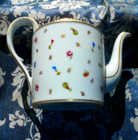 Antique German porcelain jug hand-painted