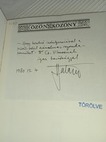 Határ Győző - Özön közöny 1980 - DEDIKÁLT --Dr. Csernohorszky   /dedikált példány!/