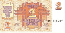 2 rubel rubli 1992 Lettország 3. UNC