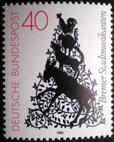 N1120 / Németország 1982 A brémai város zenészei bélyeg postatiszta