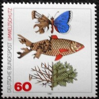 N1087 / Németország 1981 Környezetvédelem bélyeg postatiszta