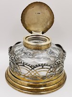 Antique silver inkwell for sale - impressive