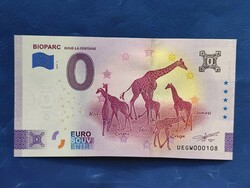 France 0 euro 2024 bioparc giraffe! Rare commemorative paper money! Ouch!