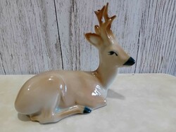 Zsolnay porcelain deer figure