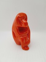 István Gádor baboon ceramic figure