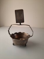 Vintage gyufatartós alpakka tálka