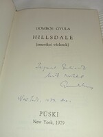 Gombos Gyula - Hillsdale - AMERIKAI VÁZLATOK 1979 - DEDIKÁLT  /dedikált példány!/
