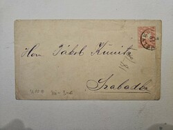 1878-As 5 kr fee ticket envelope deep well free