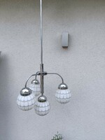 Art Deco mennyezeti lámpa króm ritkaság