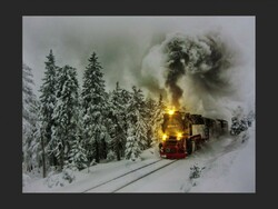 Light picture winter train (25997)
