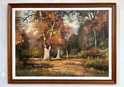 Zoltan Rajczi autumn arboretum 50x70cm + frame at half price