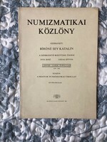 Numizmatikai Közlöny .( Különlenyomat ) .