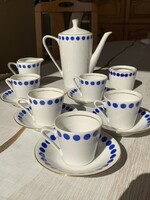 Retro Alföldi porcelán kávéskészlet Sándor József terve