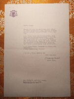 1946. Endrédy Vendel zirci apát, címeres levele