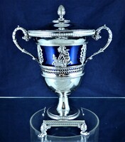 Breathtaking, antique silver caviar holder, Paris, ca. 1820!!!