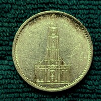 Templomos ezüst 5 márka 1934 F