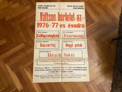 Váltson bérletet az 1976 - 1977-és évadra , plakát ( Sepsiszentgyörgy ) .