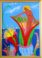 Az Örök Vénusz eladó olajfestményen (Tóth Miklósné művésztanár festménye)