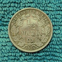 Silver half mark 1914