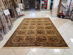 Dreamy huge golden brown-turquoise 240x340 wool Persian carpet bfz607