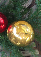 Régi sárga üveg rózsagömb