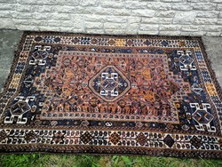 Antique oriental rug, large, colorful, hand-knotted!