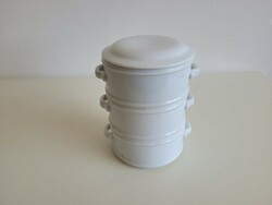 Old folk porcelain food barrel with small white coma food