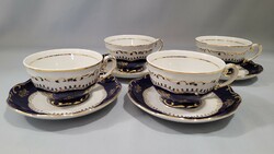 Zsolnay Pompadour I. 4 darab teás csésze + alátét Ár/db
