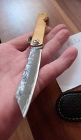 New Japanese knife pocket knife. Damascus blade.