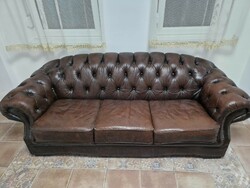 Chesterfield original leather sofa 3 +2+1