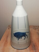 Retro porcelain vase, vodka bottle