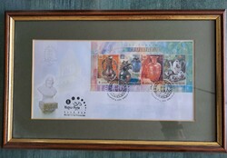 Zsolnay stamp block framed