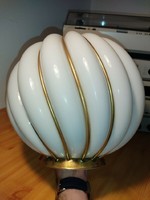 1X large 60' veart adolf loos reedition caged milk blown glass shade only italy lamp shade