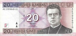 20 Litu 2001 Lithuania