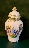 Small lidded vase with Victoria pattern from Herend