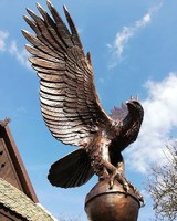 Bronze statue of Turul bird