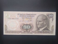 Törökország 50 Lira 1976-84 Unc
