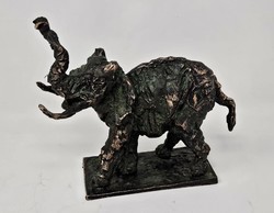 Ernő Tóth - elephant bronze sculpture