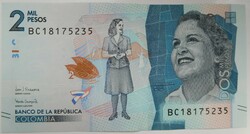 Kolumbia 2000 pesos 2018 UNC