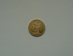 France, gold 20 francs 1876. Coin, (circulation money was: 6.45 g, 0.900)