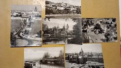 Budapest 1962-1968, régi képeslapok, 6 db.