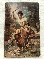 Antique, old - hans zatzka - postcard - postal clean -10.