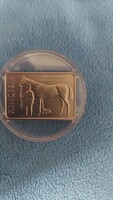 2024. My treasure of the year, the non-ferrous metal commemorative medal of the Hungarian racehorse (bu) + brochure