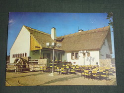 Képeslap, Csopak, Molnár csárda látkép,terasz részlet, ,1971