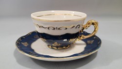 Ritka színű Zsolnay porcelán Pompadour mokkás, kávés csésze + tányéralátét 1db
